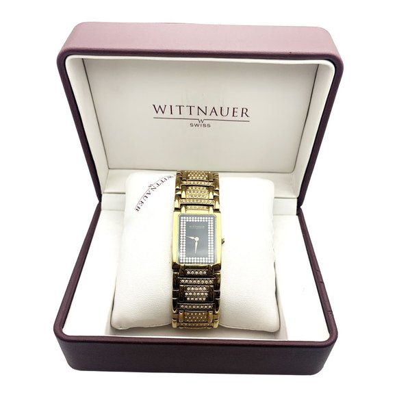 COPY - Wittnauer Gold Crystal Men's Dress Watch 11A07 - Picture 1 of 6